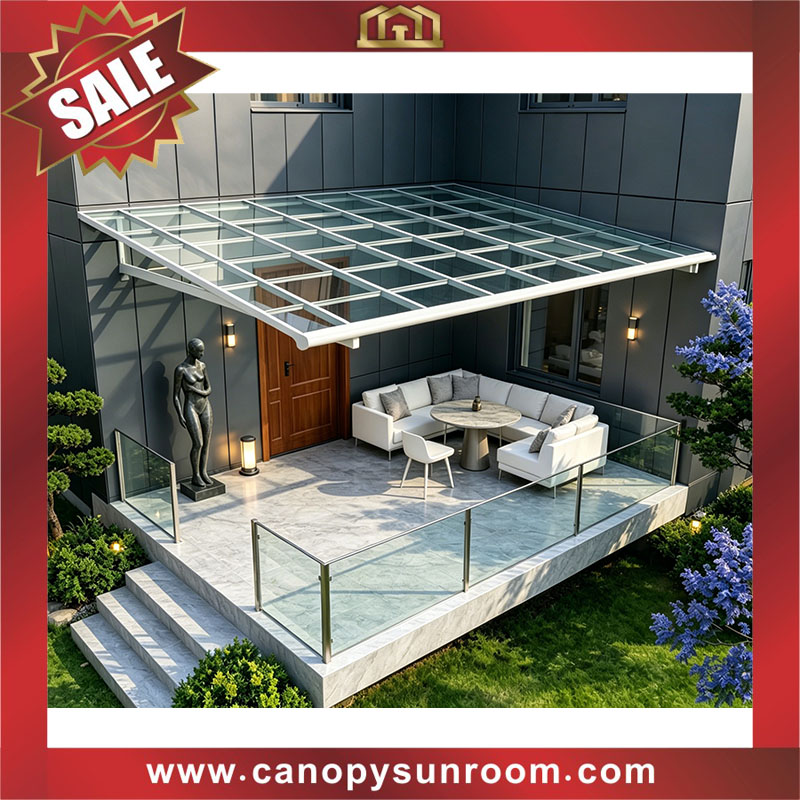 house patio terrace balcony aluminum polycarbonate flat roofing canopy awning canopies shelter