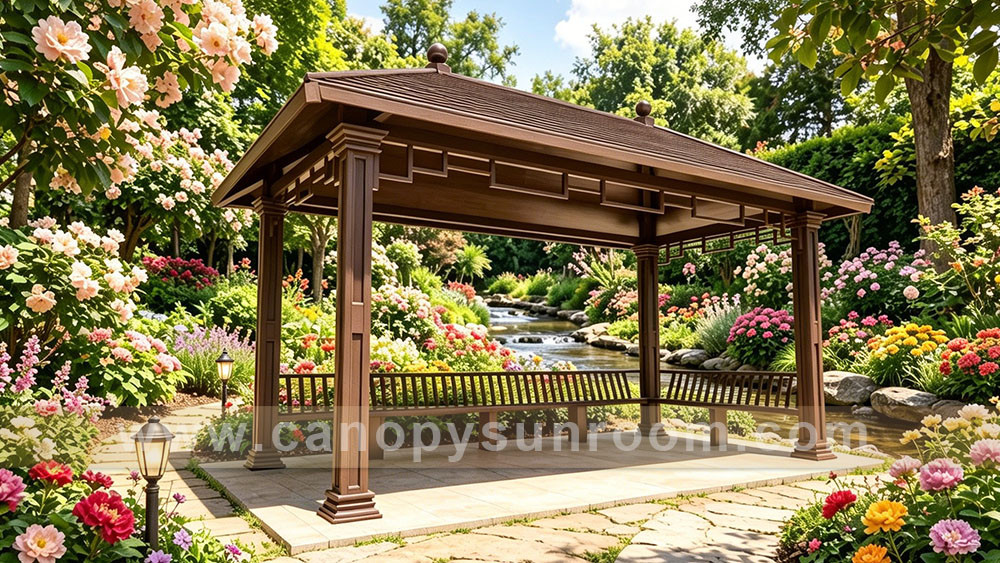 outdoor wook look aluminum gazebo pavilion outdoor wook look aluminum gazebo pavilion