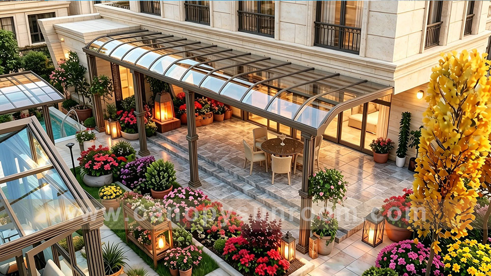 glass aluminum canopy