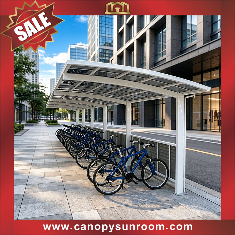 Polycarbonate aluminum parking bike bicycle motorcycle sunshade rain canopy awning shelter