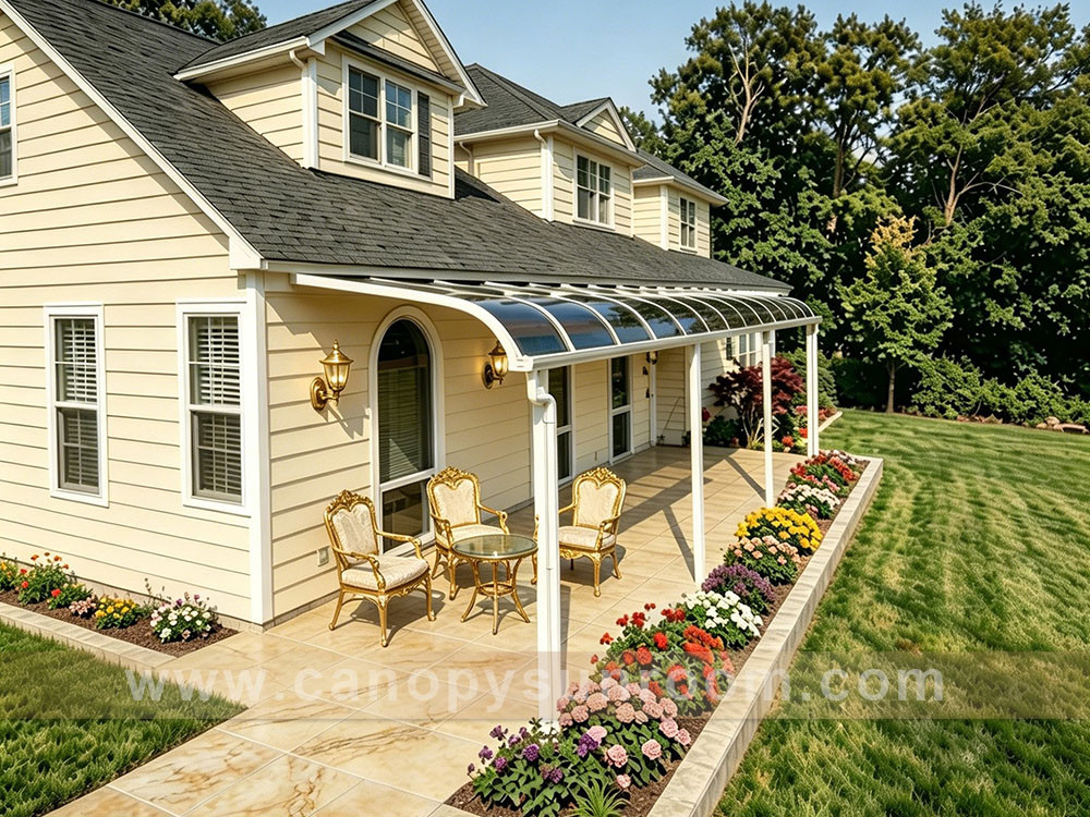 excellent backyard house patio terrace balcony canopy awning canopies shelter with aluminum framework and polycarbonate sheet