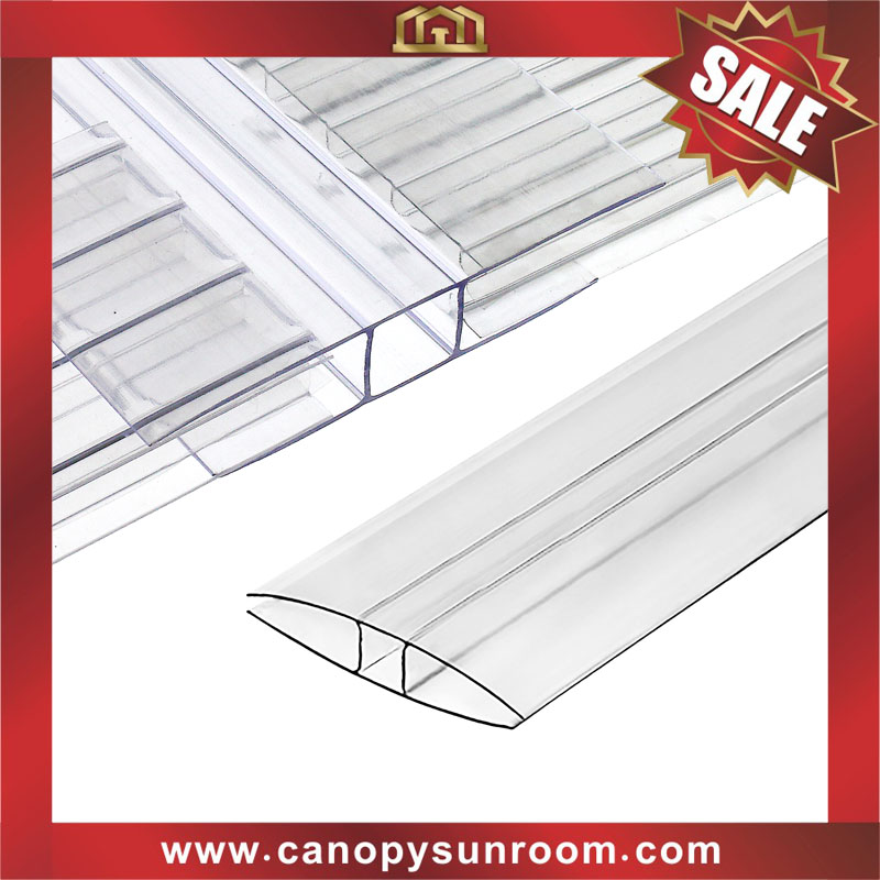 H polycarbonate PC profile connector bar for polycarbonate sheet