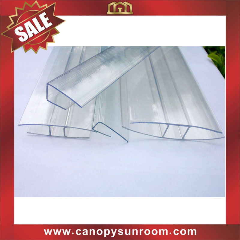 polycarbonate PC H profile connector bar for polycarbonate sheet for sales