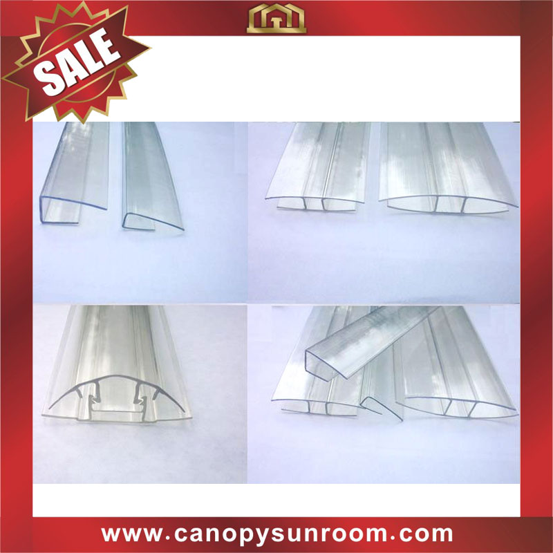 PC polycarbonate U profile channel cap edge cover for polycarbonate sheet for sales