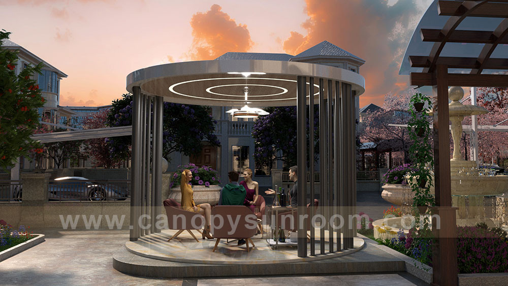 rounded roof gazebo