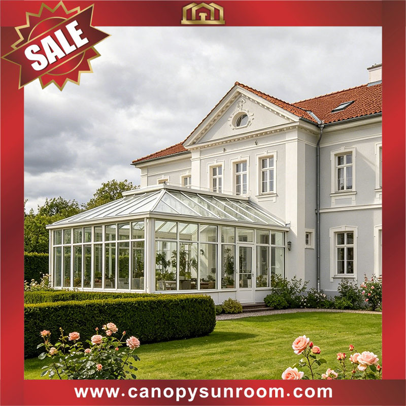 Beautiful outdoor backyard house villa aluminum glass sunroom sun house enclouse cabin shed for sale