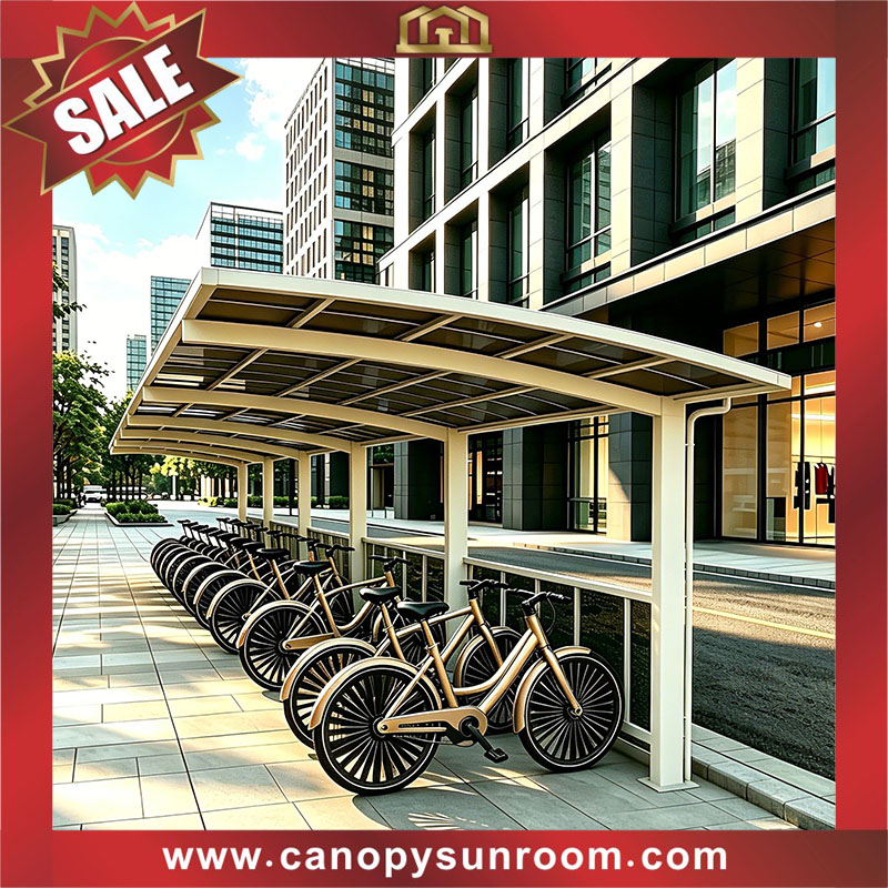 Polycarbonate aluminum parking bike bicycle motorcycle sunshade rain canopy awning shelter