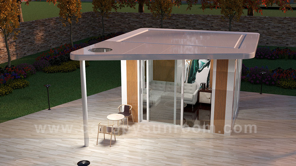 outdoor modern backyard aluminum gazebo pavilion shelter Modern backyard outdoor aluminum glass pavilion gazebo kiosk enclosure tiny house cabin shed shelter for sales
