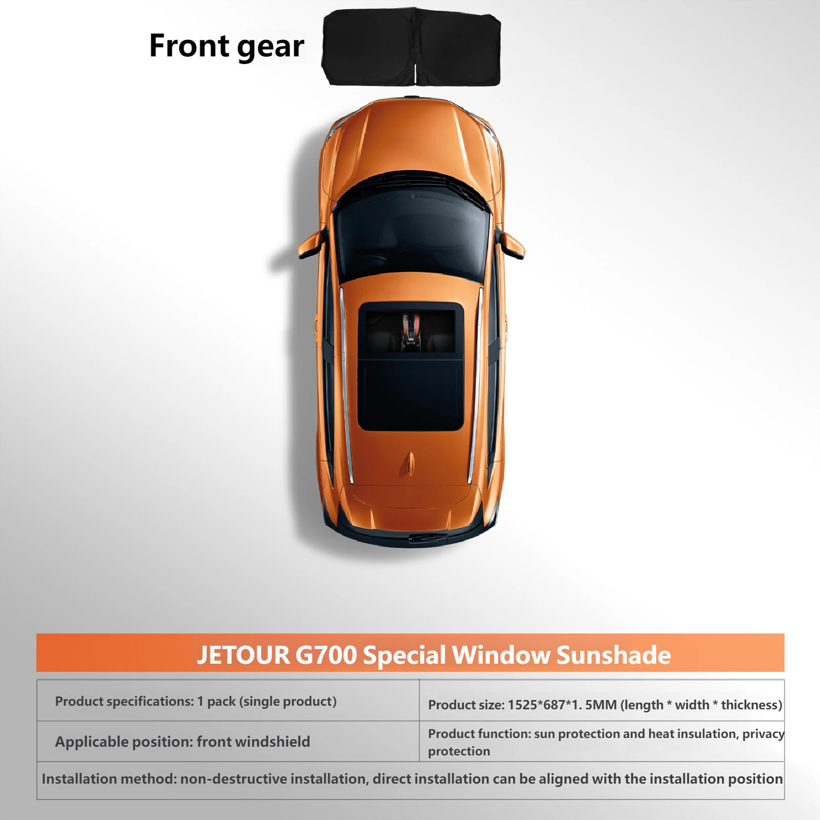Folding Windshield Sunshade