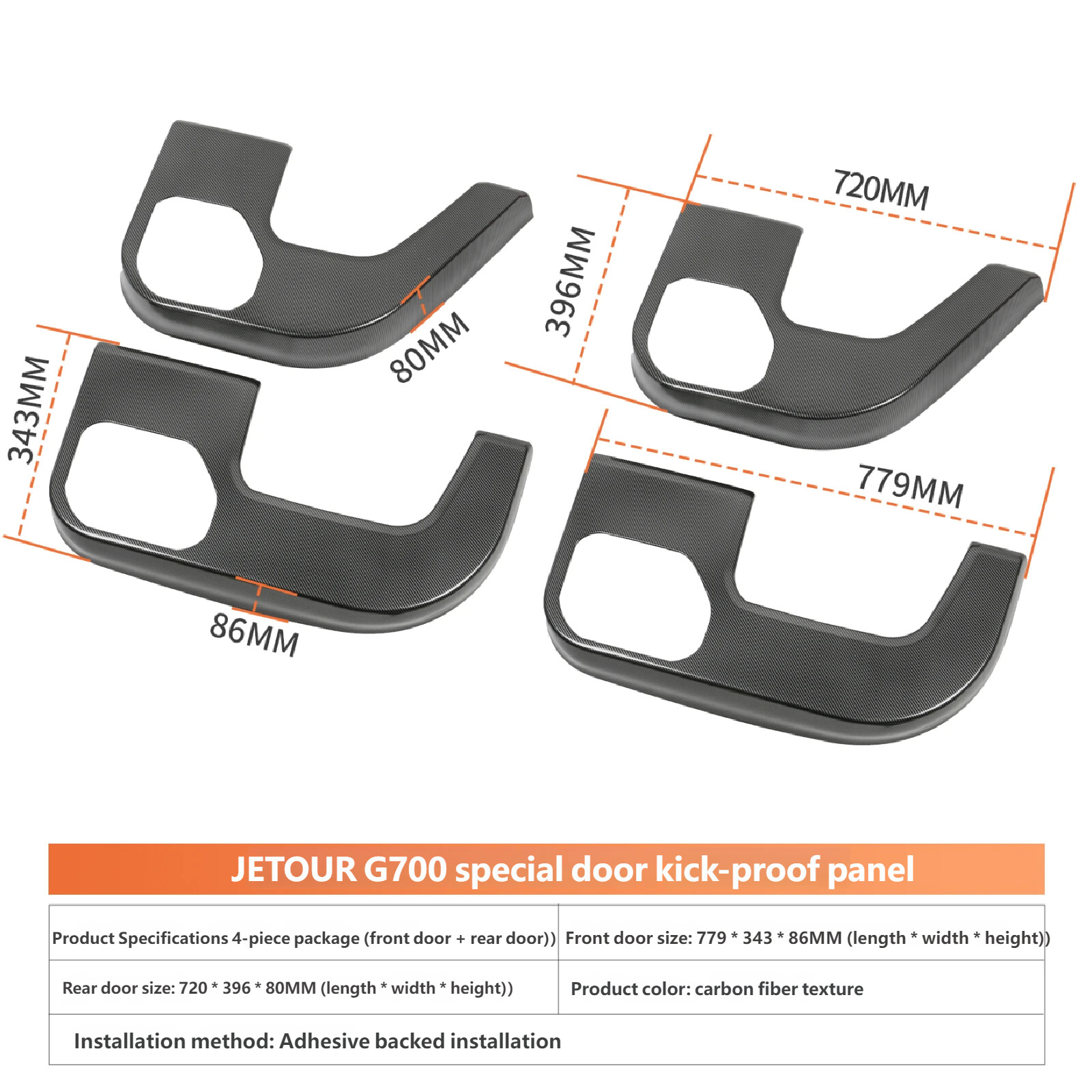 Car door guard panel
