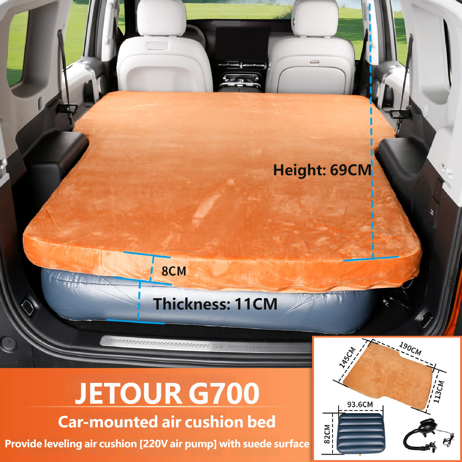 Car-mounted air cushion bed