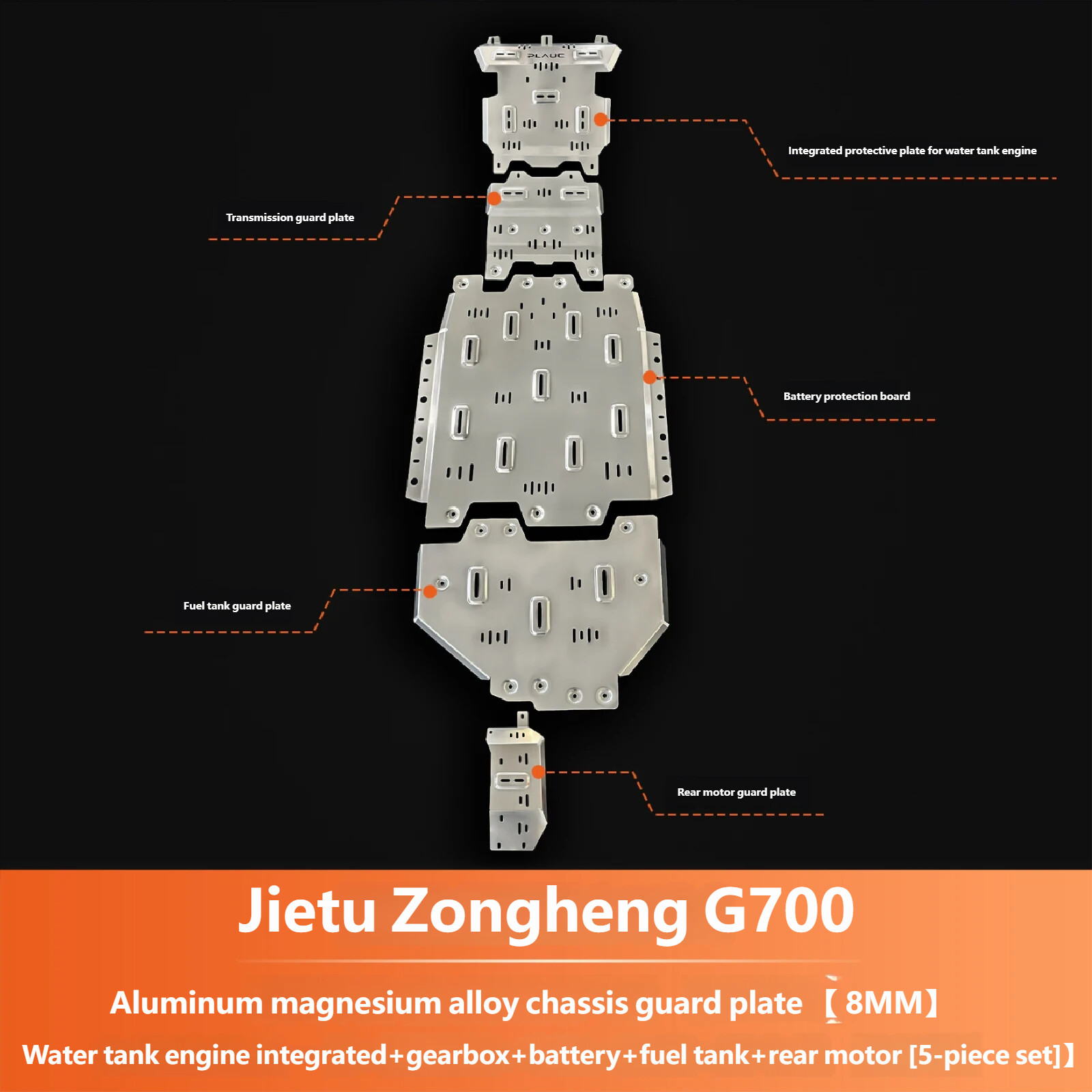 Aluminum-magnesium alloy chassis guard plate
