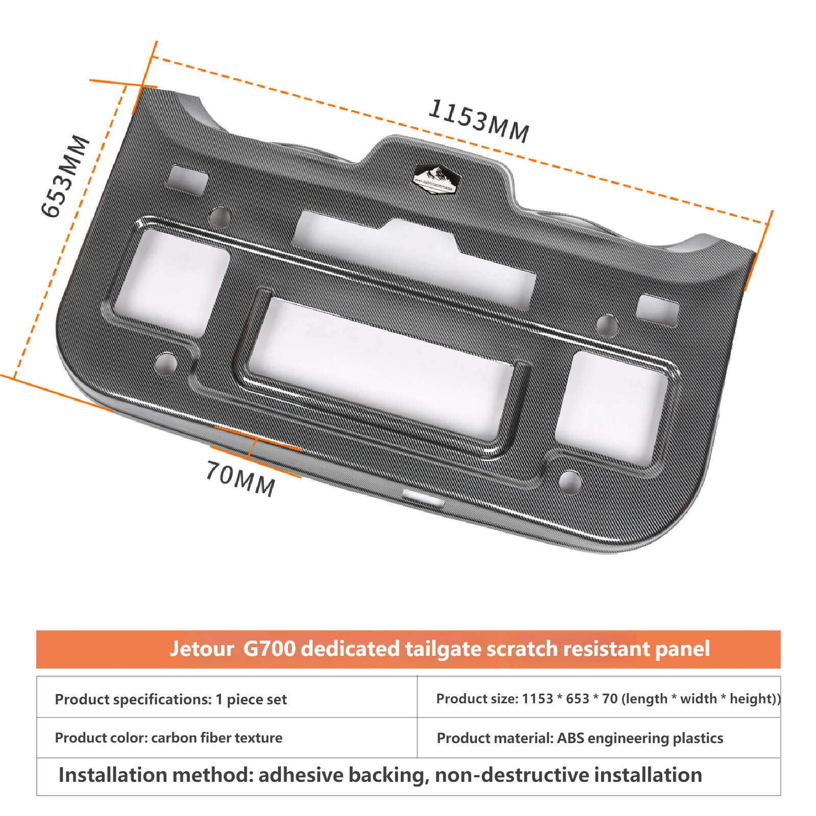 Tailgate scratch-resistant panel
