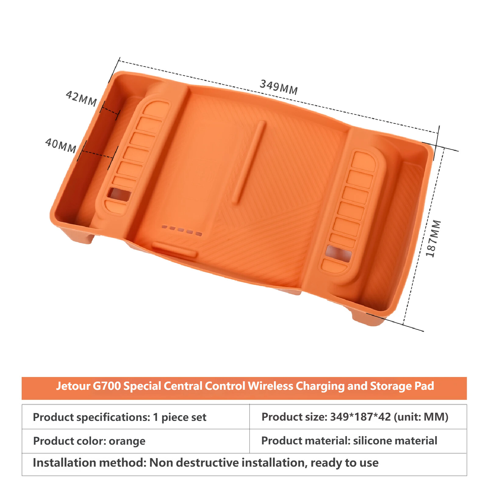 Central control wireless silicone storage pad
