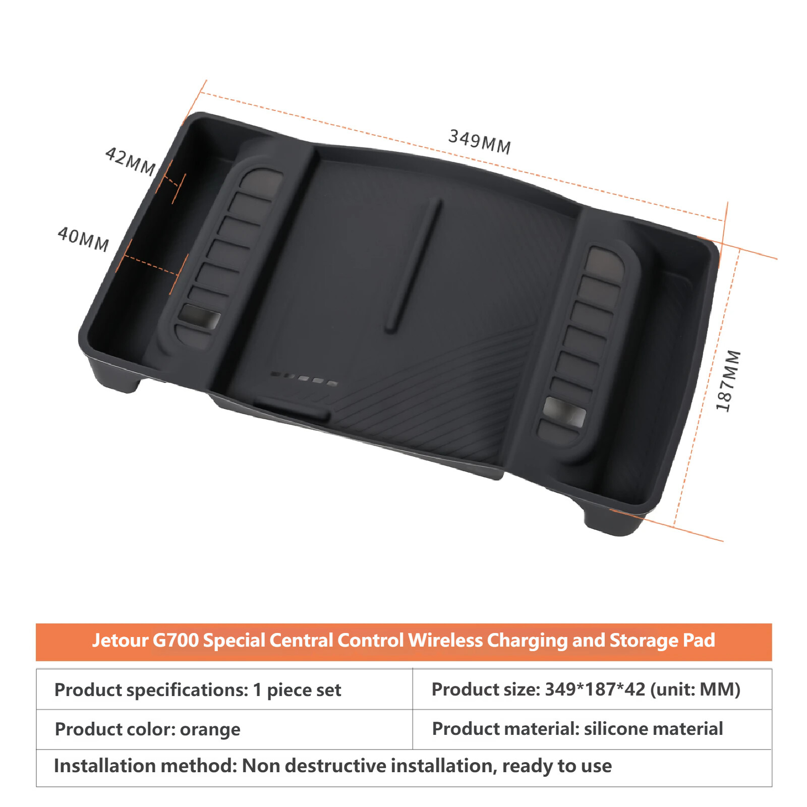 Central control wireless silicone storage pad