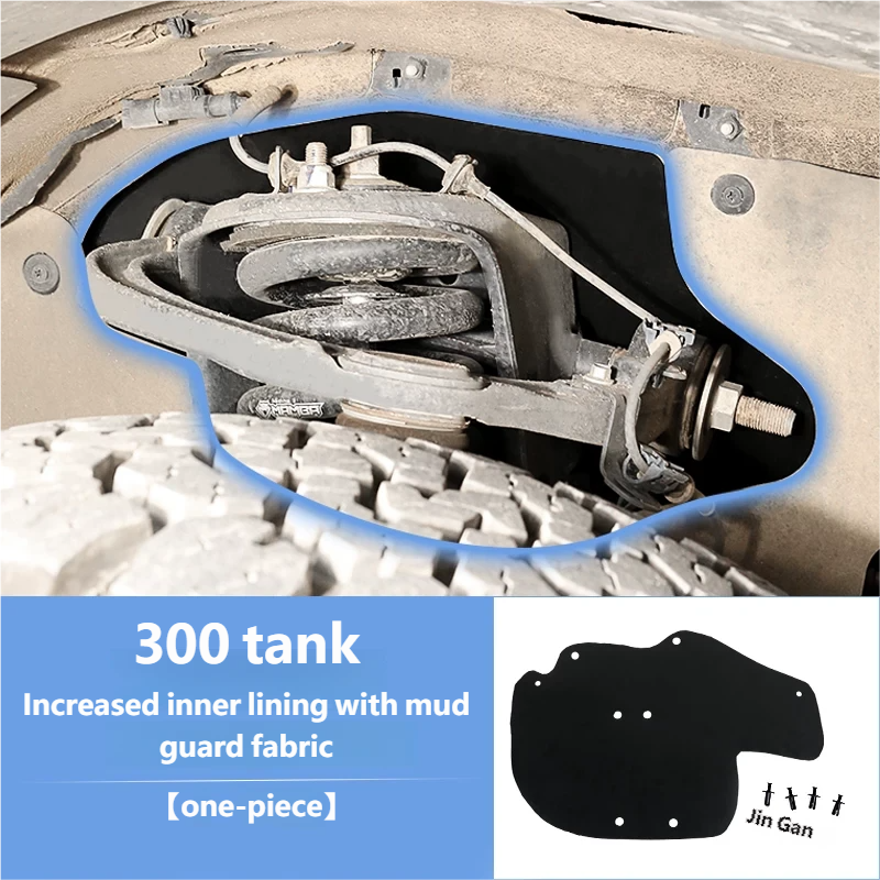 Increased inner lining with mud guard fabric