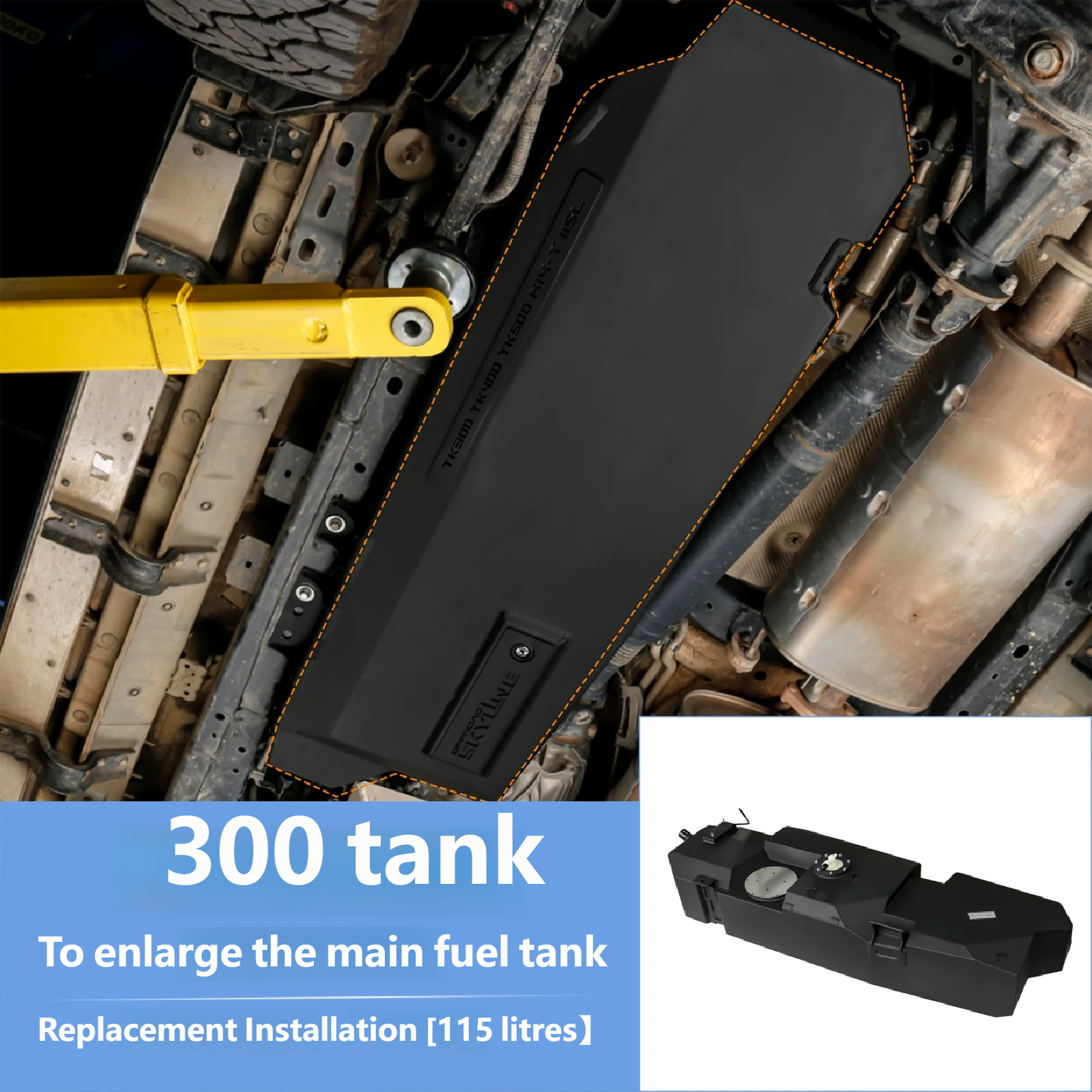 To enlarge the main fuel tank