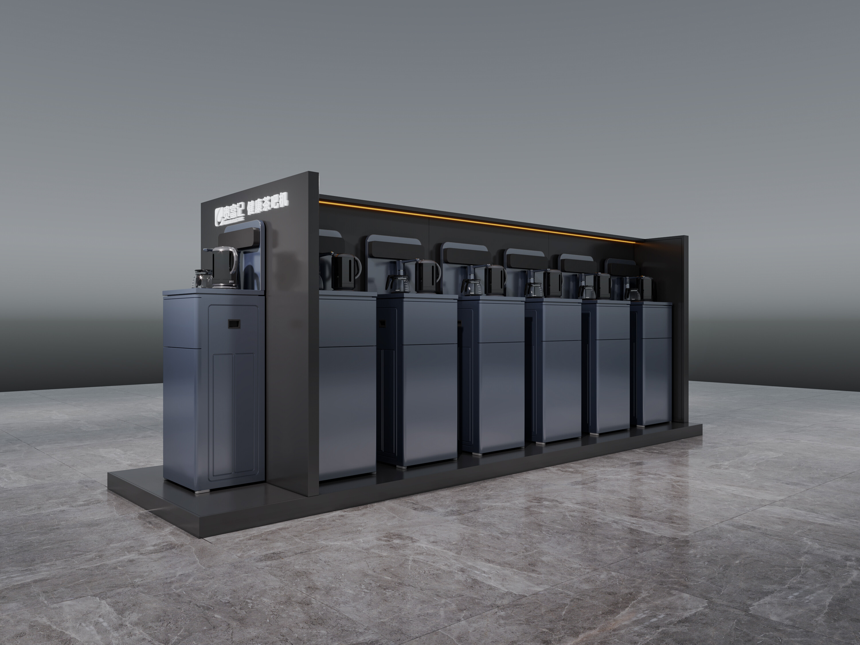 Tea Bar Machine Display Cabinet