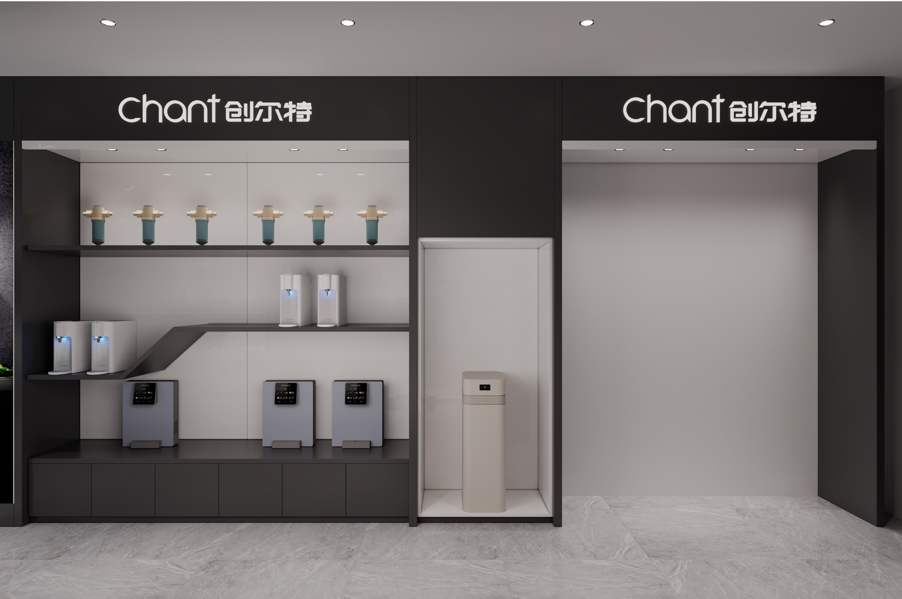 Water purifier display cabinet