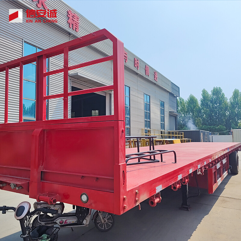 3 Axles 40FT Flatbed Container Truck Semi Trailer