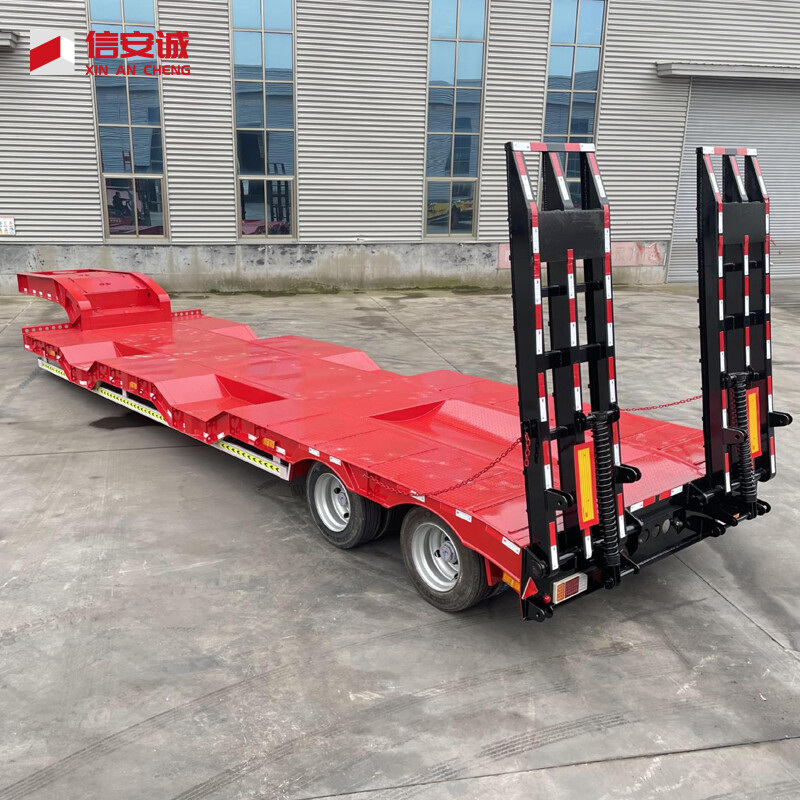 2 Axle 50 ton Low bed semi trailer For sale