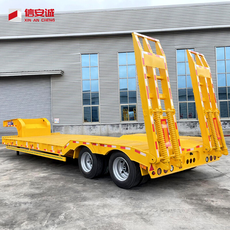 2 Axle 50 ton Low bed semi trailer For sale