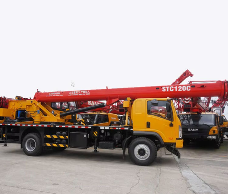 Second-hand 12 ton 4-section boom small truck crane
