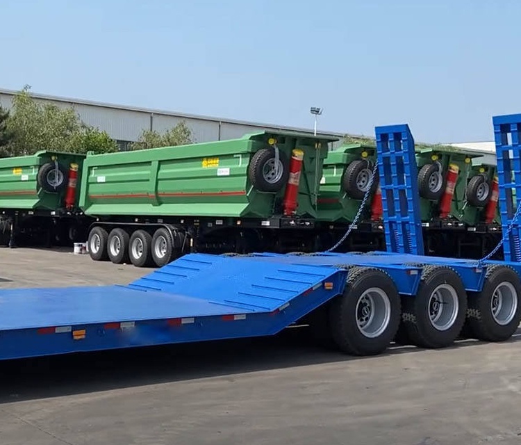 Used 3/ 4 Axles 60/70T Lowboy Mafi Loader Dump Semi Tractor