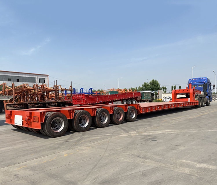 China Manufacturer Heavy Duty 80-200 Ton Multi-axle Hydraulic Lowboy Trailer 