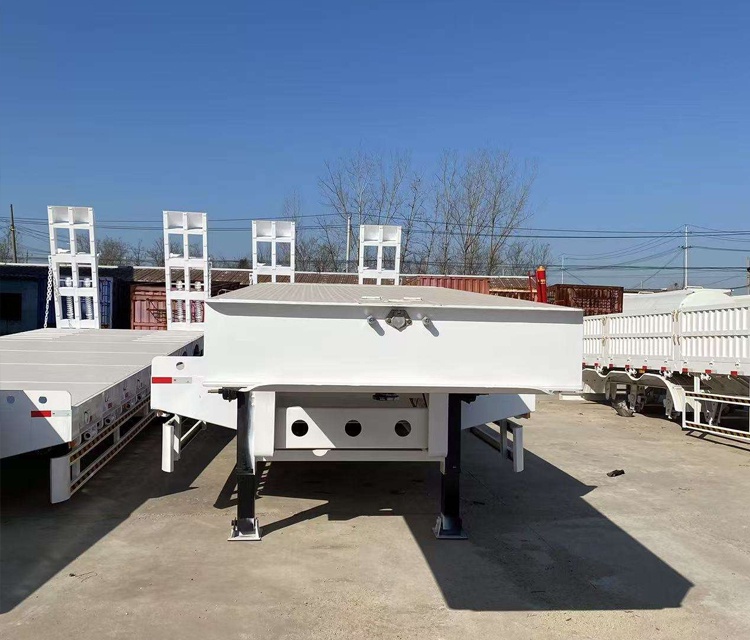 3/4 Axle 40-80Ton Heavy Duty Lowboy Lowbed Semi Trailer