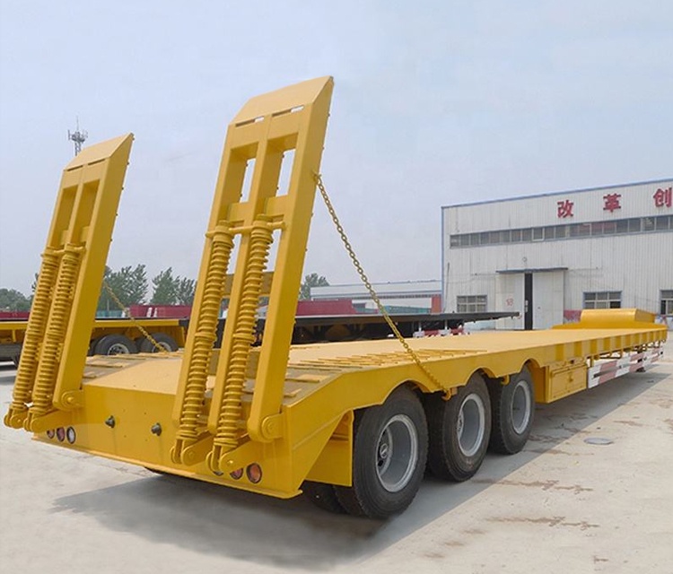 3/4 Axle 40-80Ton Heavy Duty Lowboy Lowbed Semi Trailer