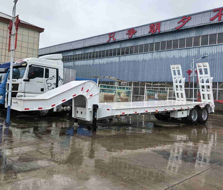 2axle 35 Ton Removable Gooseneck Lowboy Trailer Used Truck Tractor