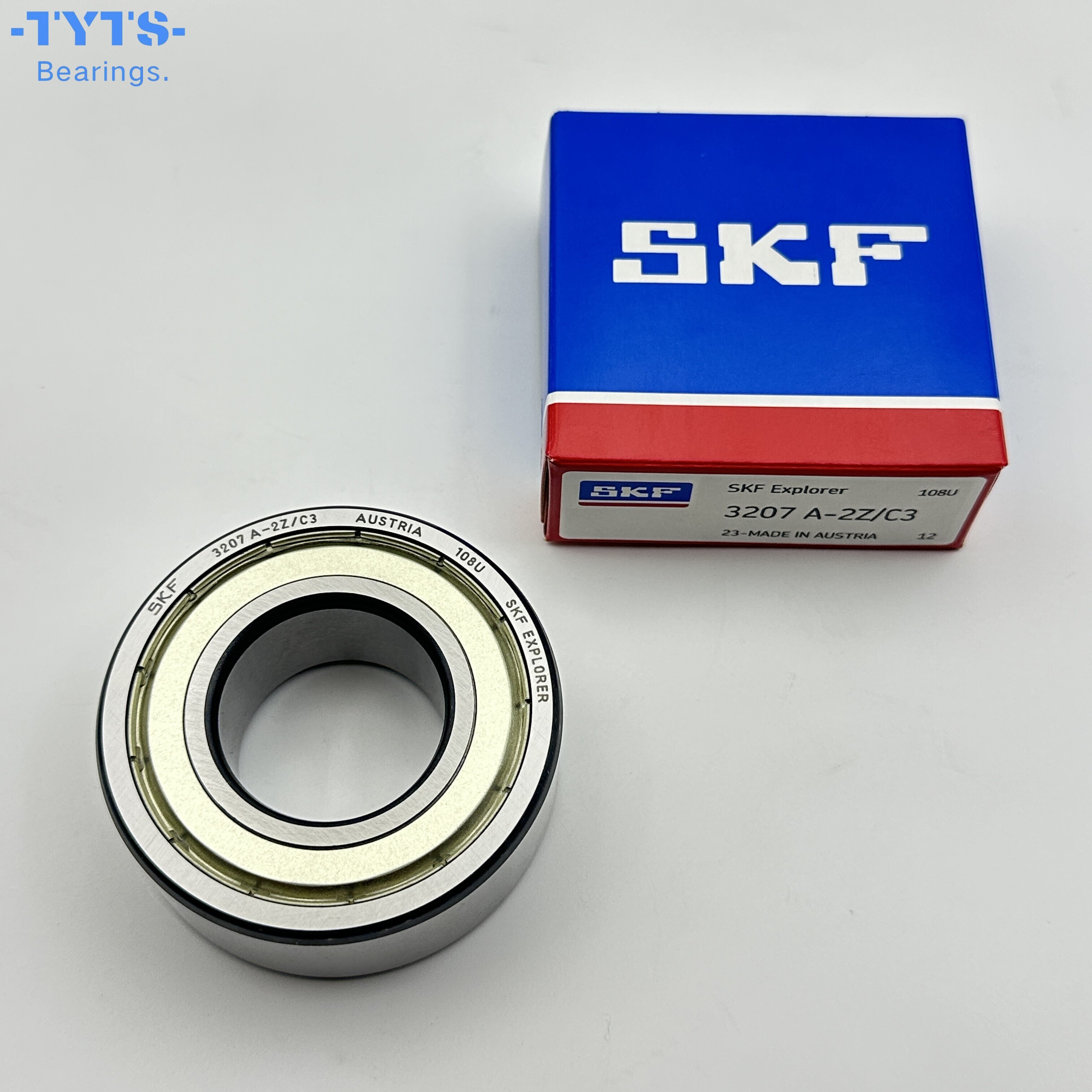 SKF Original High Qquality 3207A-2Z/C3 Double Row Angular Contact Ball Bearing