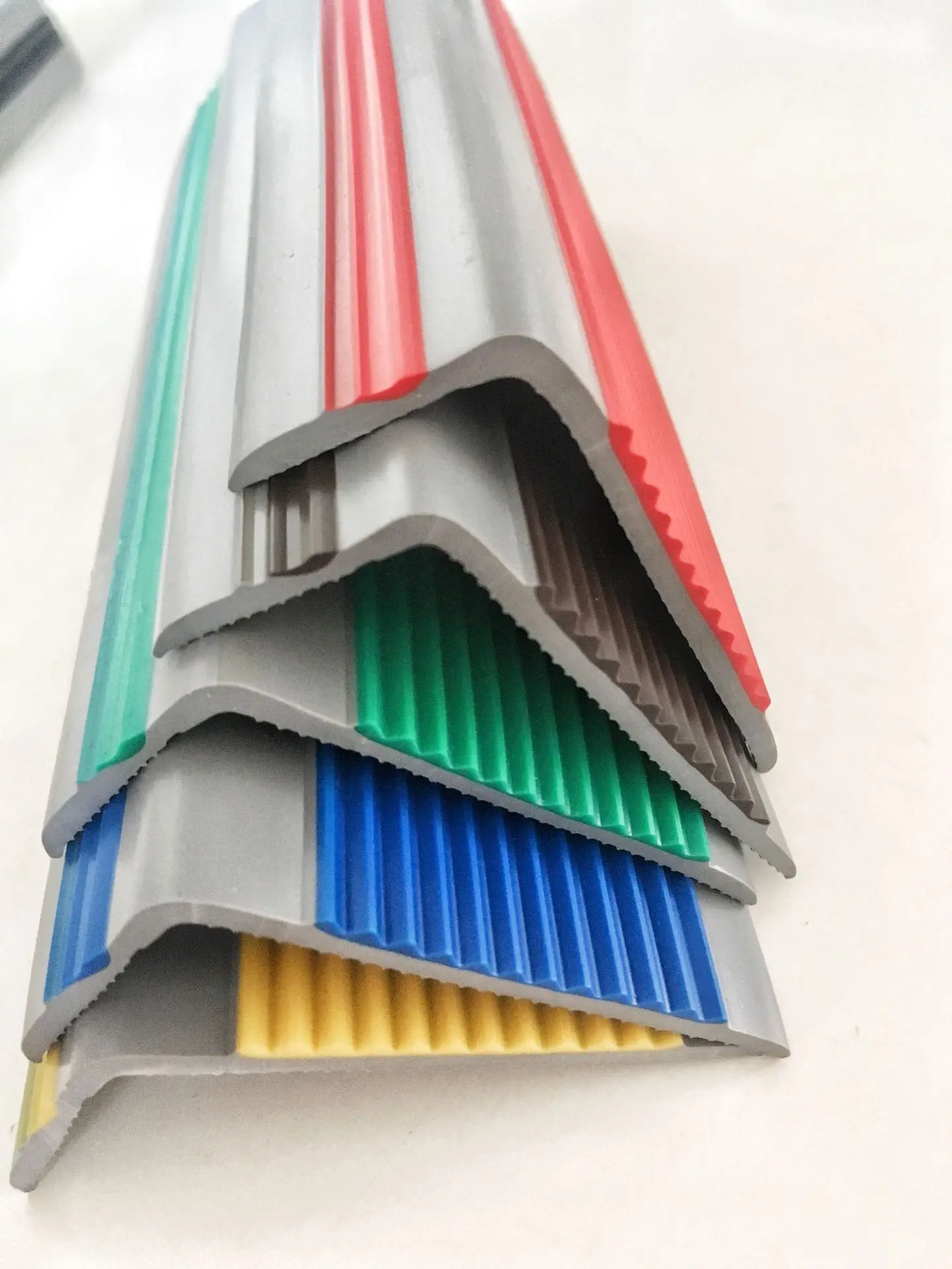 Colored Anti-slip PVC Rubber Staircase Decorative Protective Strips