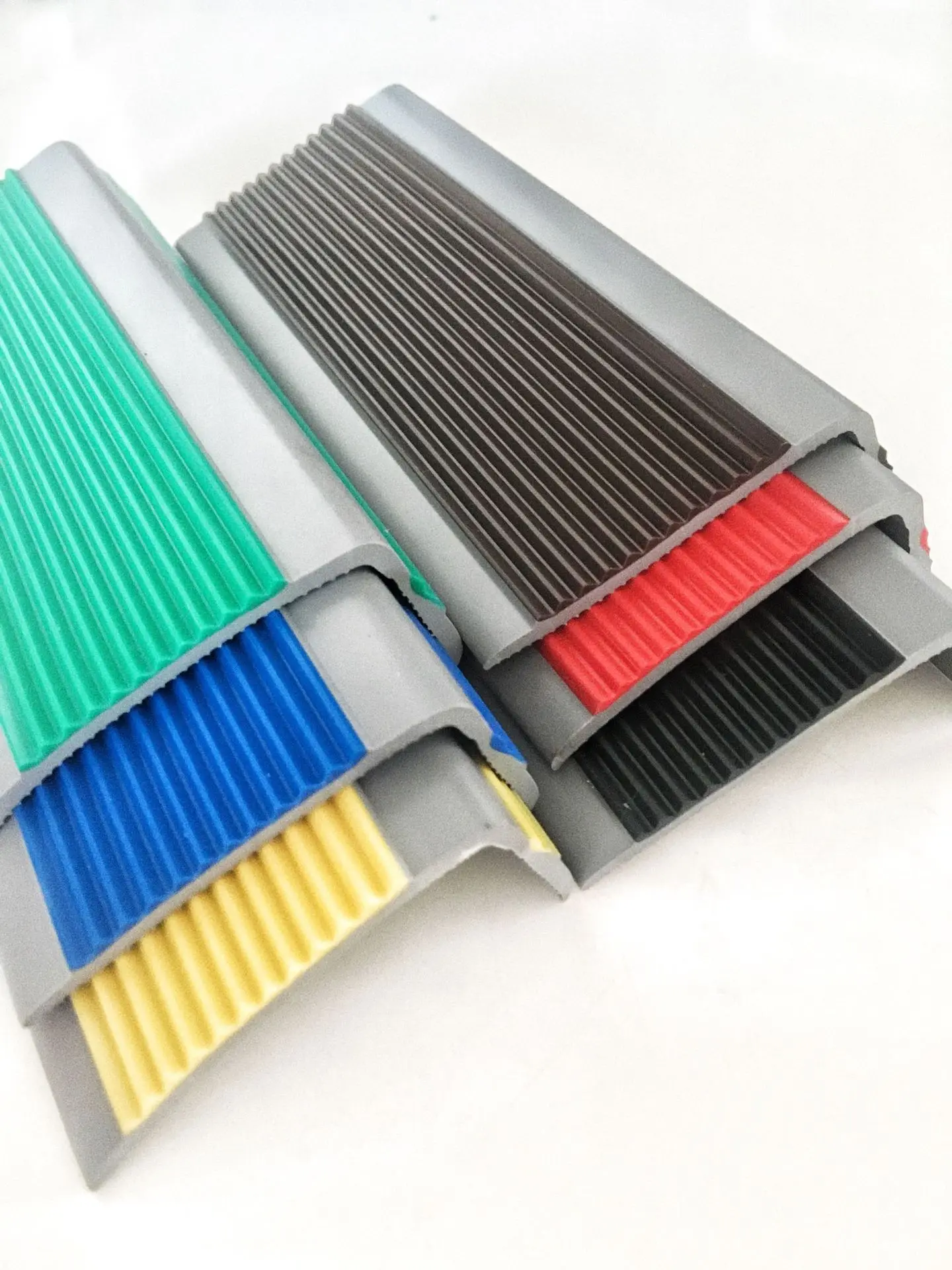 Colored Anti-slip PVC Rubber Staircase Decorative Protective Strips