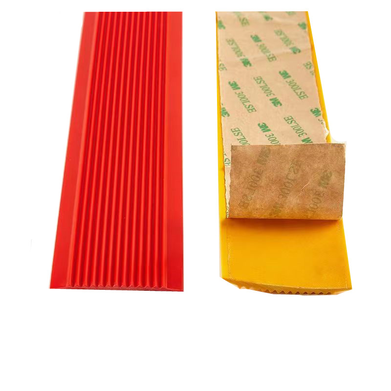 Colored Anti-slip PVC Rubber Staircase Decorative Protective Strips