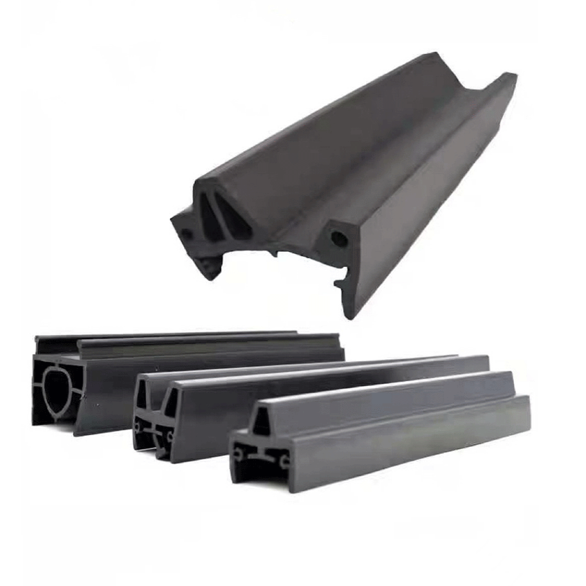 Anti-pinch rubber strips for subway sliding doors