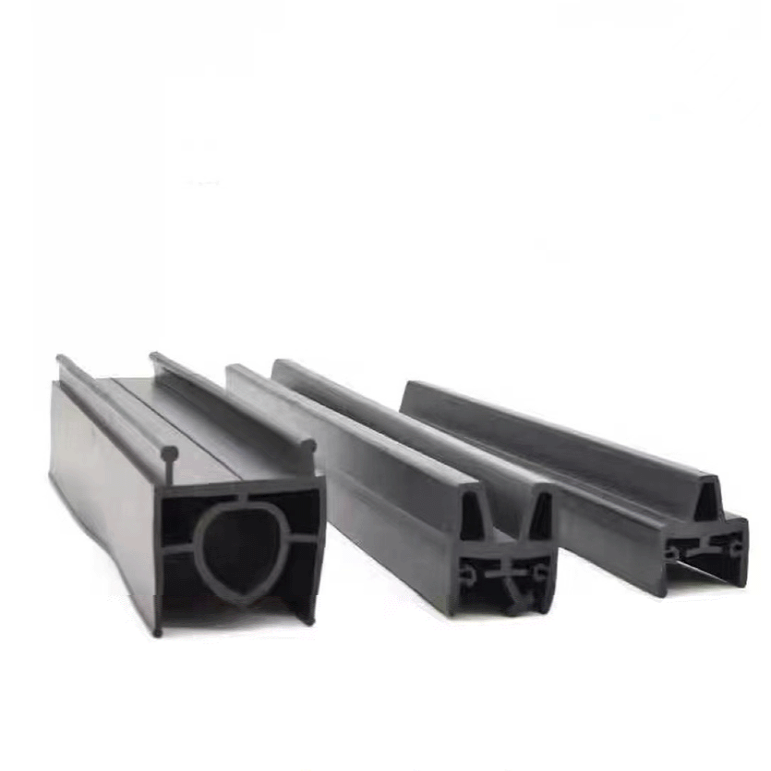 Anti-pinch rubber strips for subway sliding doors