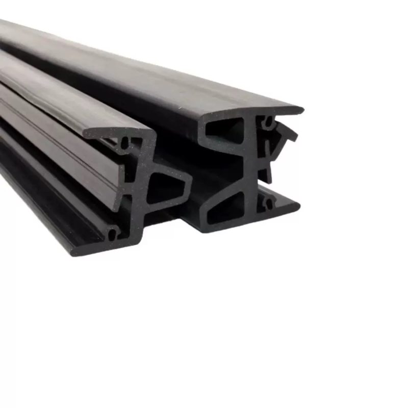 Anti-pinch rubber strips for subway sliding doors