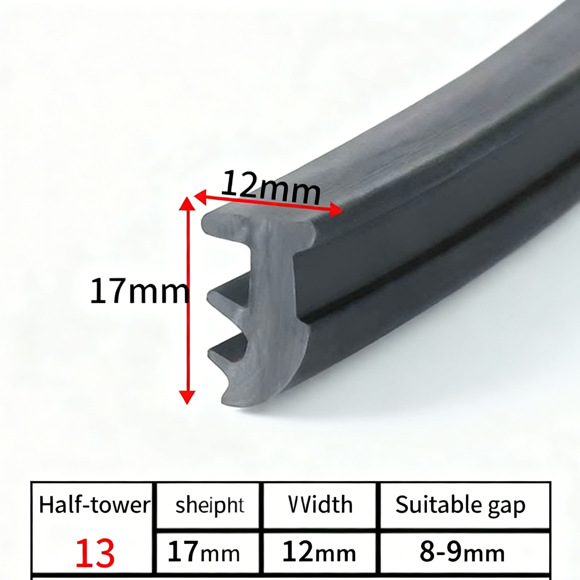 T-shaped Sealing Strips for Aluminum Alloy Doors and Windows