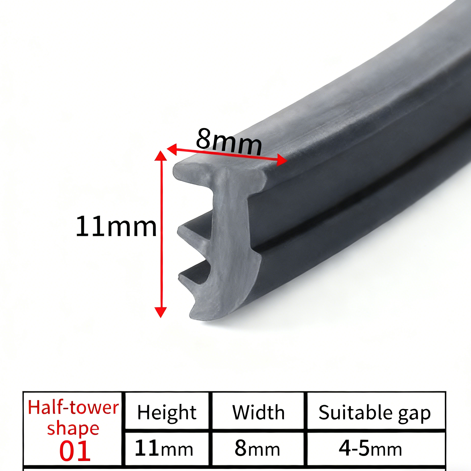 T-shaped Sealing Strips for Aluminum Alloy Doors and Windows