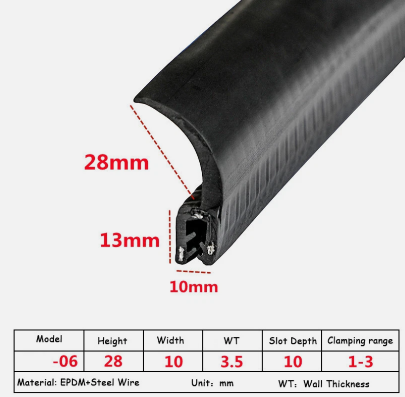U-Shaped Wing Rubber Strip for Wind Turbine Tower