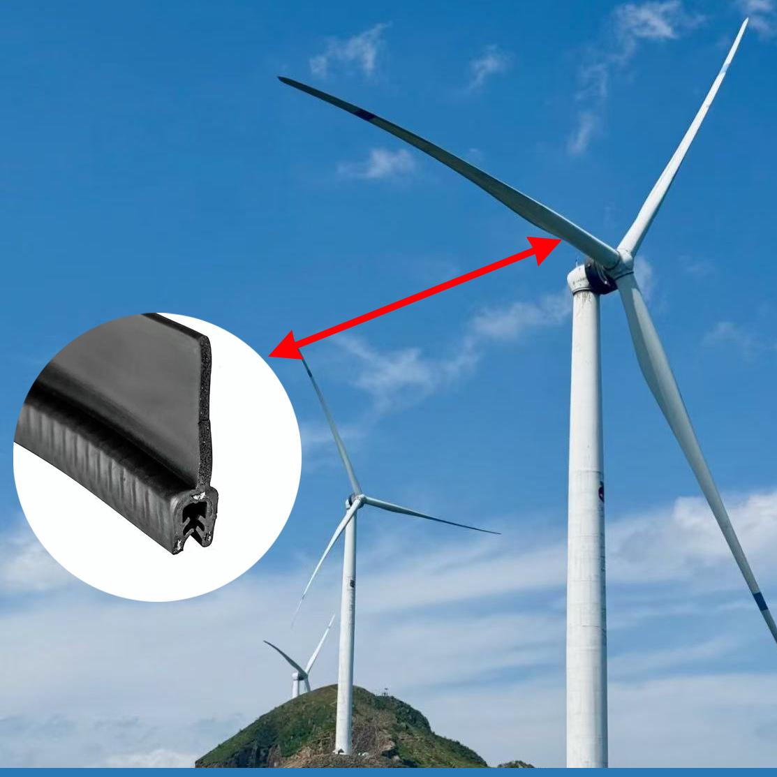 U-Shaped Wing Rubber Strip for Wind Turbine Tower
