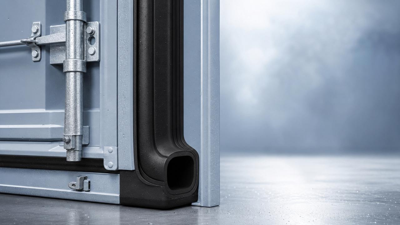 Container door seals that reduce leaks and cargo risk