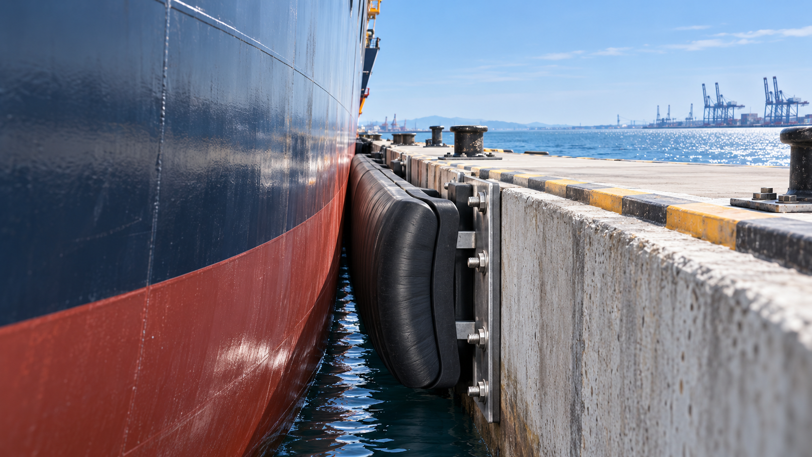 How ship anti-collision seals absorb impact at docking points