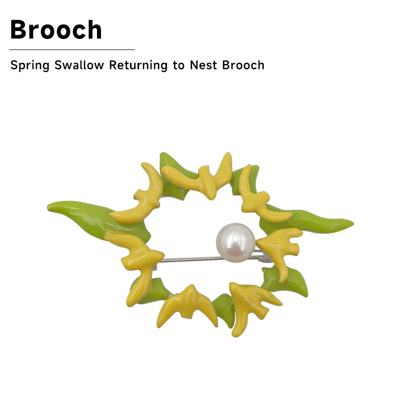 Spring Swallow Homecoming Brooch