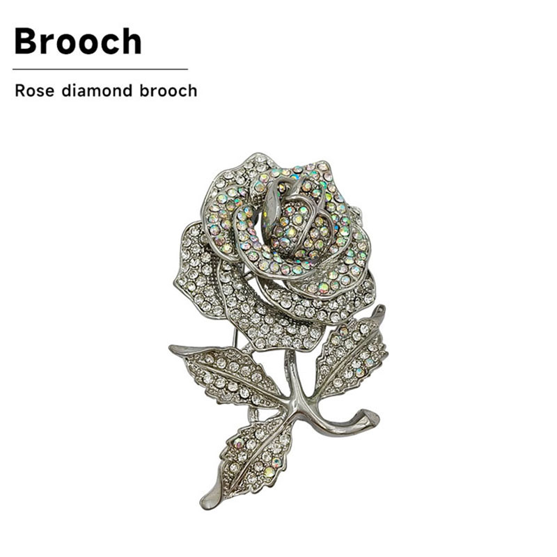 Rose Diamond Brooch