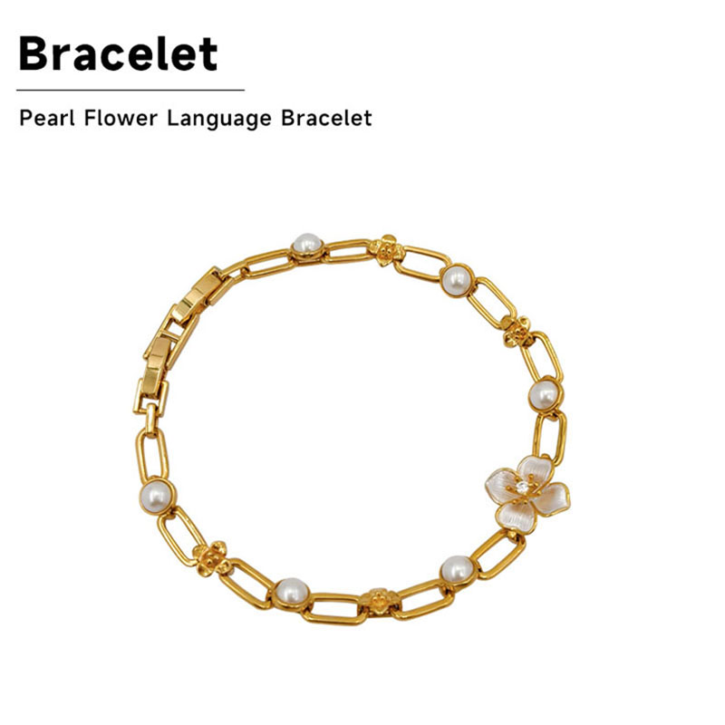Pearl Flower Language Bracelet