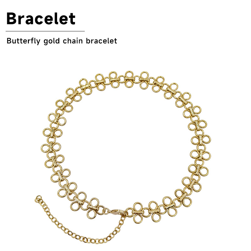 Butterfly Gold Chain Bracelet