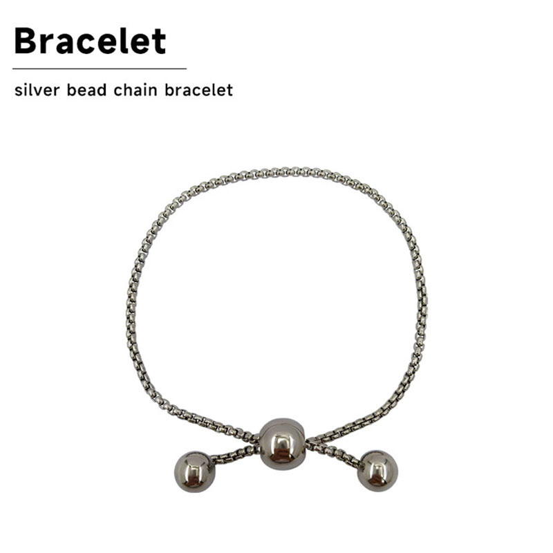 silver bead chain bracelet